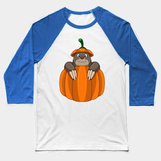 Mole with Pumpkin Baseball T-Shirt